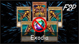 NO GEM EXODIA  Cheapest Exodia Deck EVER YuGiOh Duel Links [upl. by Eilujna]