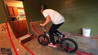 BMX OBSTACLE COURSE THROUGH A HOUSE [upl. by Sarilda]