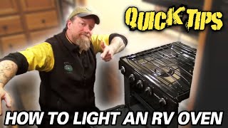 HOW TO LIGHT AN RV OVEN  Petes RV Quick Tips [upl. by Kitarp521]