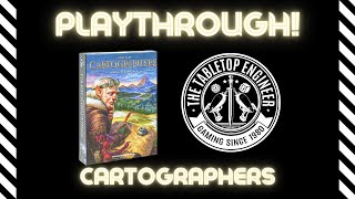 Cartographers  Playthrough  Game 1 [upl. by Lemar]