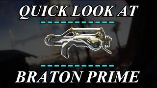 Warframe  Quick Look At Braton Prime 3 Forma [upl. by Yanaton]