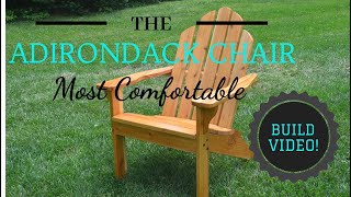 The Most Comfortable Adirondack Chair Build Video How To Woodworking [upl. by Aramad289]