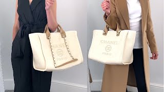 Chanel Deauville bag Tote with pearl logo [upl. by Nwahsauq]