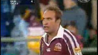 Gorden Tallis famous tackle on Brett Hodgson [upl. by Marji]