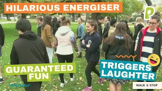 Fun TeamBuilding Game  Walk amp Stop ENERGISER to Inspire Listening amp Reflex Skills  playmeo [upl. by Lewan]