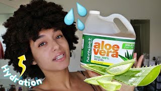 Using Aloe Vera Juice On My Type 4 Hair  Low Porosity [upl. by Adin]