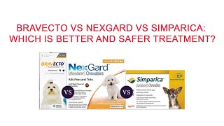 Bravecto Vs Nexgard Vs Simparica Which is Better and Safer [upl. by Atinod227]