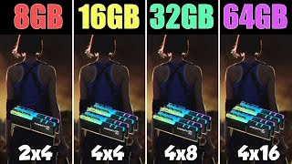 How Much RAM Do Games Need 8GB vs 16GB vs 32GB vs 64GB [upl. by Cain]