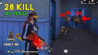 28 Kill Duo vs Squad Ajjubhai and Jontybhai OverPower Gameplay  Garena Free Fire [upl. by Hairabez]