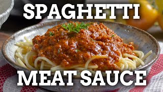 The BEST Spaghetti Meat Sauce Recipe [upl. by Lubow]