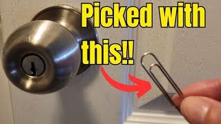 DIY how to pick a lock with paperclips [upl. by Anett]