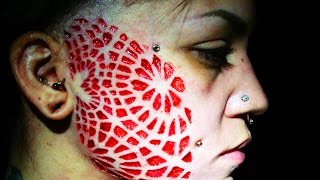 Rubys Scarifiction Process Healed Images at End Trypophobia [upl. by Jaeger]