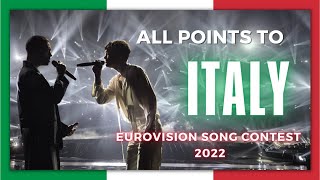 ESC 2022  All Points to Italy [upl. by Adnilema]