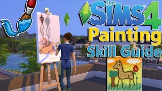 Sims 4 Painting Skill Guide amp Painter Extraordinaire [upl. by Honebein]