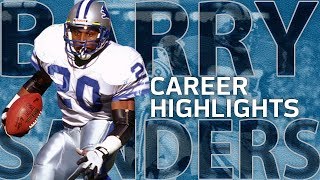 Barry Sanders UNREAL Career Highlights  NFL Legends Highlights [upl. by Reinold285]