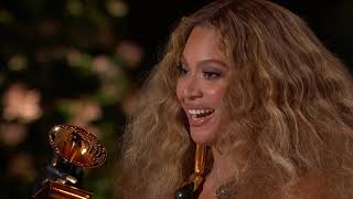 Beyoncé Wins Best RampB Performance  2021 GRAMMY Awards Show Acceptance Speech [upl. by Gibby]