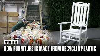 How Furniture is Made from Recycled Plastic  Made Here  Popular Mechanics [upl. by Aniat]