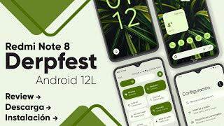 Descarga e instalación▶️Derpfest◀️Redmi Note 89POCO  Android 121  OPTIMIZADA💥 [upl. by Kelula]