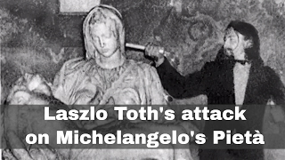 21st May 1972 Laszlo Toth attacks Michelangelos Pietà with a hammer [upl. by Wake73]