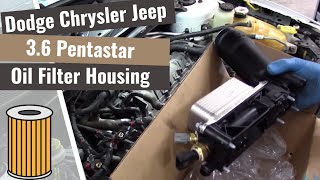 Dodge  Chrysler  Jeep 36 Oil Filter Housing Replacement [upl. by Damicke]