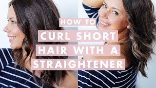 How To Curl ShortMedium Hair With A Straightener [upl. by Anele638]