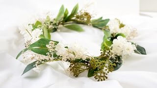 DIY Flower Crown  Quick and Simple [upl. by Arbmat]