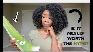 BEFORE YOU PUT ALOE VERA IN YOUR HAIR WATCH THIS THE TRUTH ABOUT ALOE VERA FOR MASSIVE HAIR GROWTH [upl. by Egamlat]