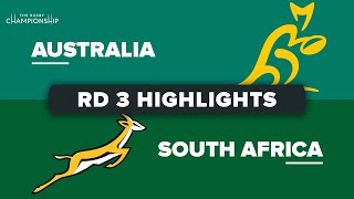 The Rugby Championship  Australia v South Africa  Round 3 Highlights [upl. by Ahsehyt]