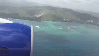 Full Landing at St Lucia Airport UVF [upl. by Rhiamon]