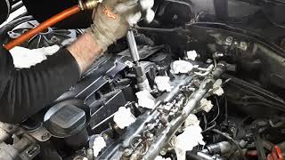 Removing stubborn injectors  How To Remove A stuck Diesel Injector [upl. by Ahcmis]