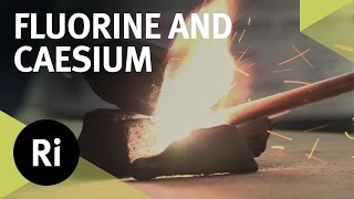 Reacting Fluorine with Caesium  First Time on Camera [upl. by Enilemme]