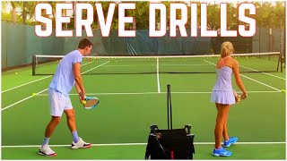 Tennis Serve Drills  Improve Readiness Control Consistency and Placement [upl. by Lux26]