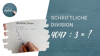 Schriftliche Division [upl. by Kolnos]