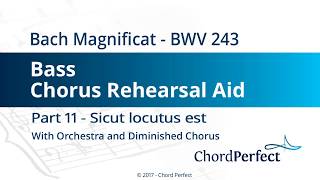 Bachs Magnificat Part 11  Sicut locutus est  Bass Chorus Rehearsal Aid [upl. by Harmony792]