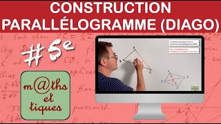 Construire un parallélogramme diagonales  Cinquième [upl. by Werd]