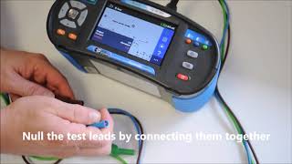 Continuity or low ohms testing with Metrel [upl. by Dodson]