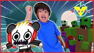 VTubers Ryan Vs Combo Panda GHOST ZOMBIE WAVE Lets Play Roblox Zombie Attack [upl. by Otrebmuh]