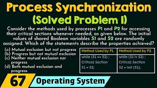 Process Synchronization  Problem 1 [upl. by Nehgaem]