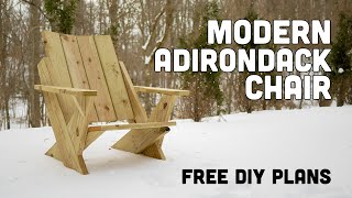 We Built a Modern Adirondack Chair FREE PLANS [upl. by Agathe284]