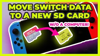 How To Move Data to a New Micro SD Card on Nintendo Switch No Computer Method [upl. by Goddart]