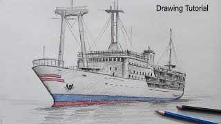 How to draw A Ship Step by Step [upl. by Sliwa]