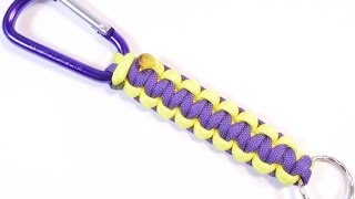 How to Make a Key Chain Lanyard from Paracord  Cobra Weave  BoredParacord [upl. by Ydeh]