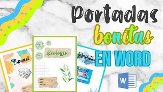 COMO HACER PORTADAS BONITAS EN WORD 1 [upl. by Editha674]