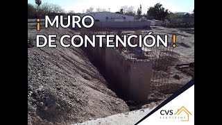 Construcción de muro de contención [upl. by Dewitt]