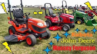 Kubota John Deere or Massey Ferguson  SubCompact Tractors [upl. by Enerual]