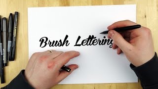 Hand Lettering Tutorial  How To Use A Brush Pen [upl. by Nera]