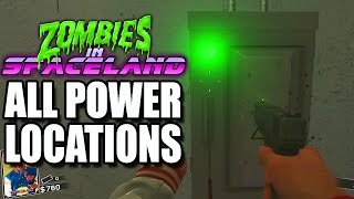 Zombies In Spaceland quotALL POWER LOCATIONSquot Easy Guide  Infinite Warfare Zombies [upl. by Ynad]