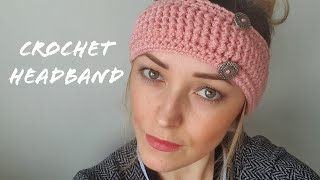 How to Crochet Easy Headband for Beginners [upl. by Alleynad]