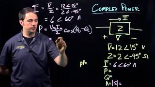 Circuits I Example with Complex Power Calculations [upl. by Kale]