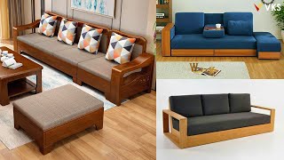 Modern Wooden Sofa Set Design Ideas  Living Room Sofa Design  Wooden Furniture [upl. by Nelyt]